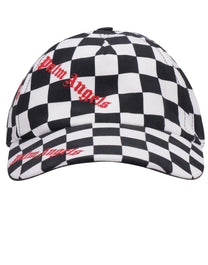 DAMIER BASEBAKK CAP BLACK RED PALM ANGELS