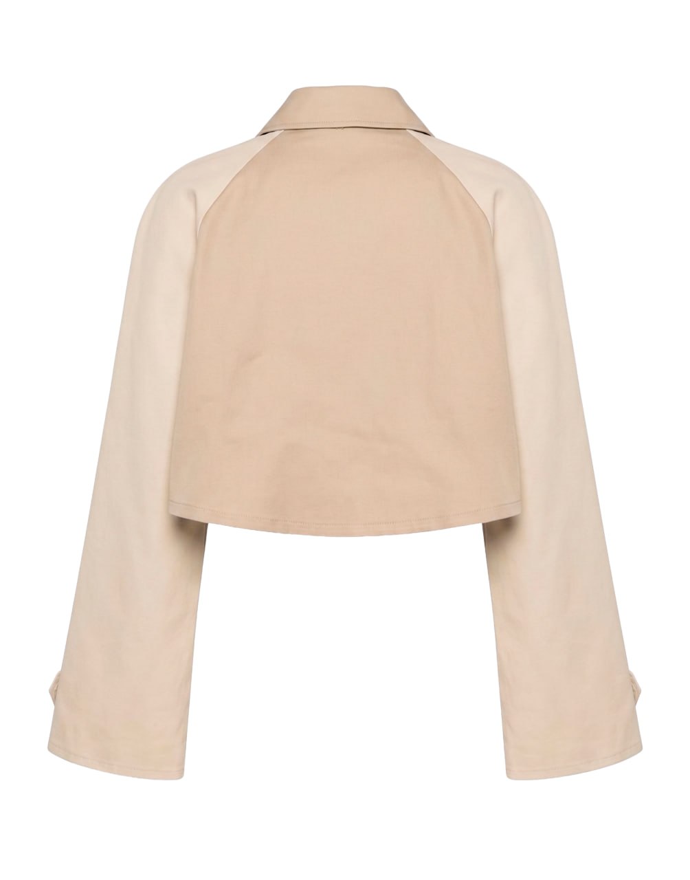 CROPPED TRENCH COAT OFF WHITE BEIGE PALM ANGELS