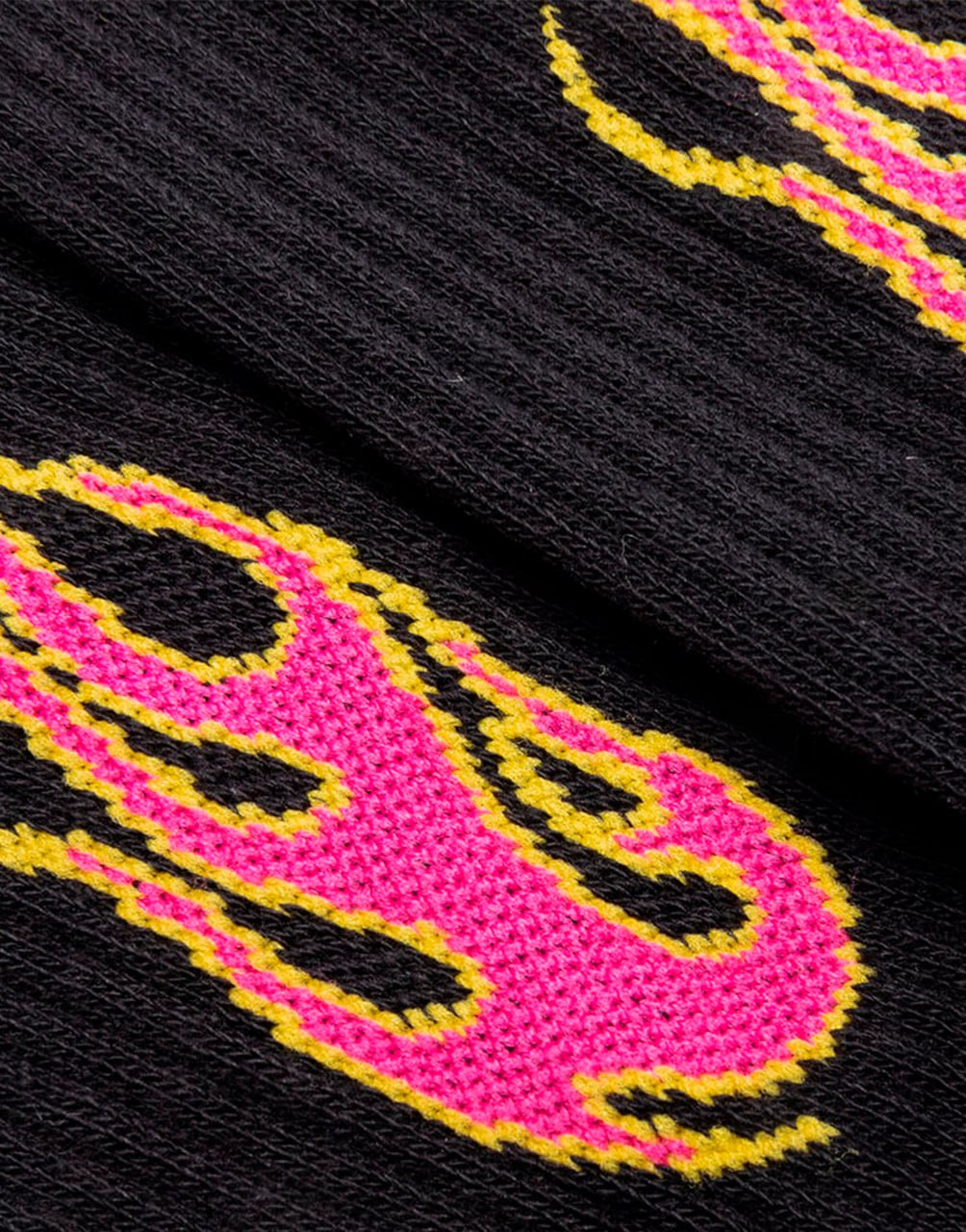 BLACK FUCHSIA FLAMES SOCKS