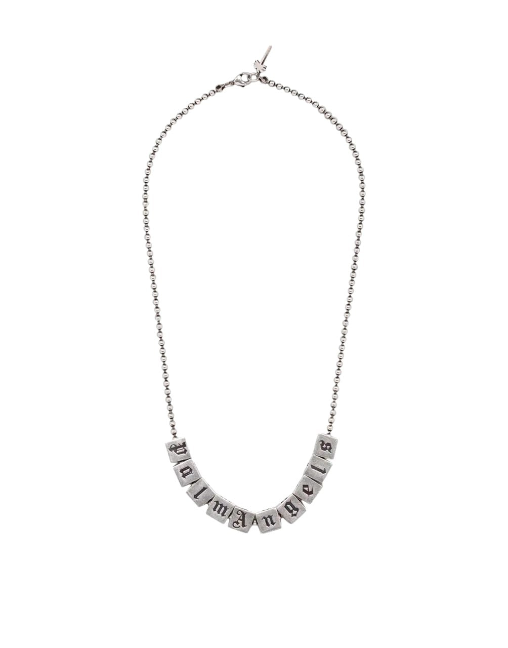 DICE LOGO NECKLACE SILVER SILVER PALM ANGELS