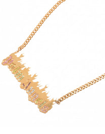 BURNING PALM NECKLACE GOLD MULTICOLO PALM ANGELS