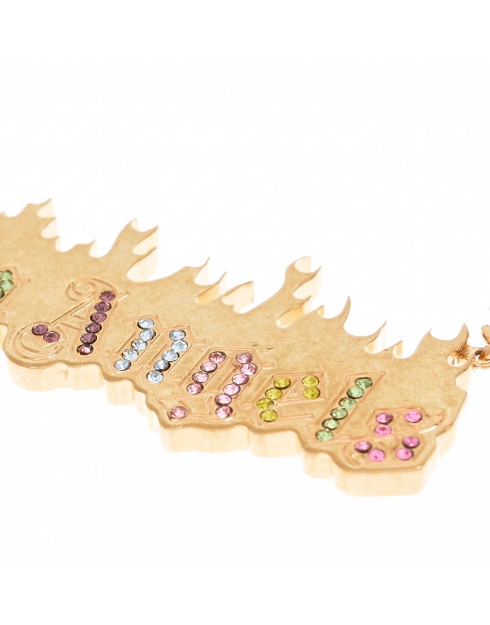 BURNING PALM NECKLACE GOLD MULTICOLO PALM ANGELS