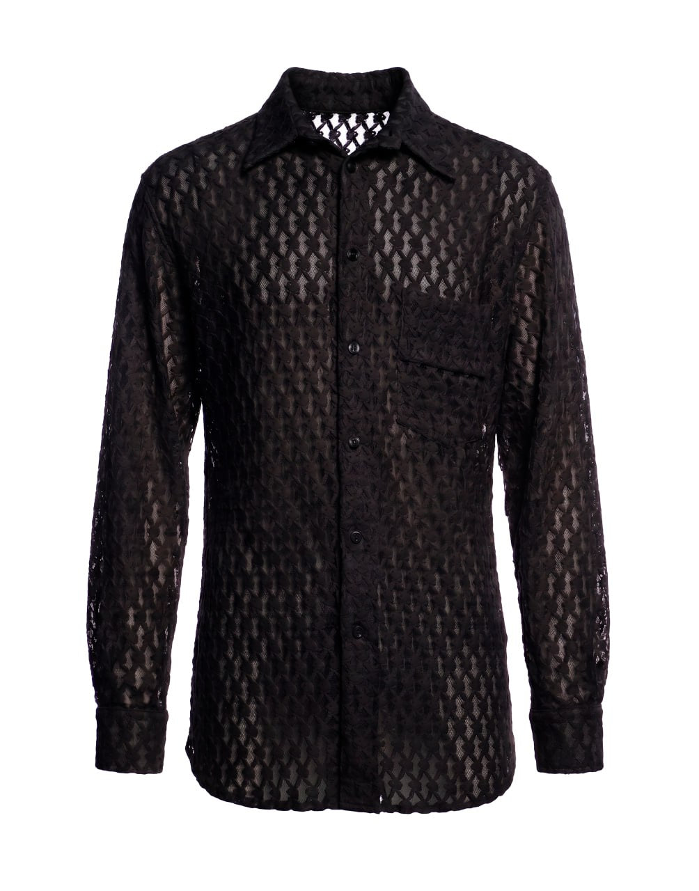 AMIRI X PLAYBOY LACE SHIRT BLACK