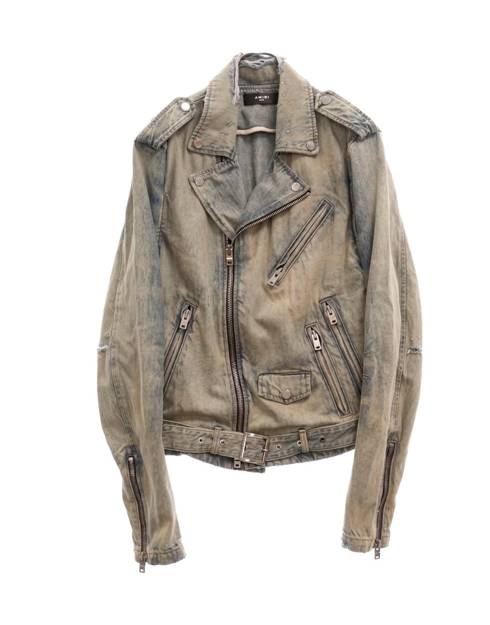 AMIRI DAMAGE DENIM RIDERS JACKET