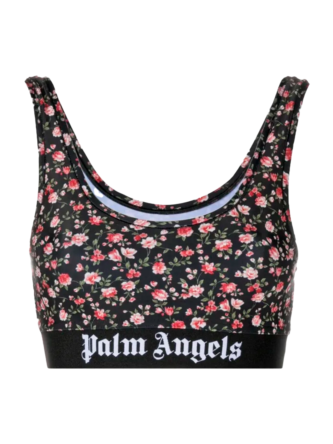 Palm Angels FLOWERPRINT SPORT B BLACK WHITE PALM ANGELS
