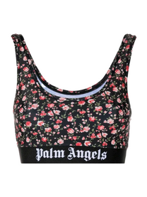 Palm Angels FLOWERPRINT SPORT B BLACK WHITE PALM ANGELS