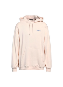 Balenciaga BALENCIAGA CLASSIC LOGO EMBROIDERED CREAM BEIGE HOODIE
