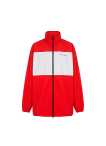 Balenciaga BALENCIAGA Y2K RED WHITE COLORBLOCKED LOGO POPLIN TRACK