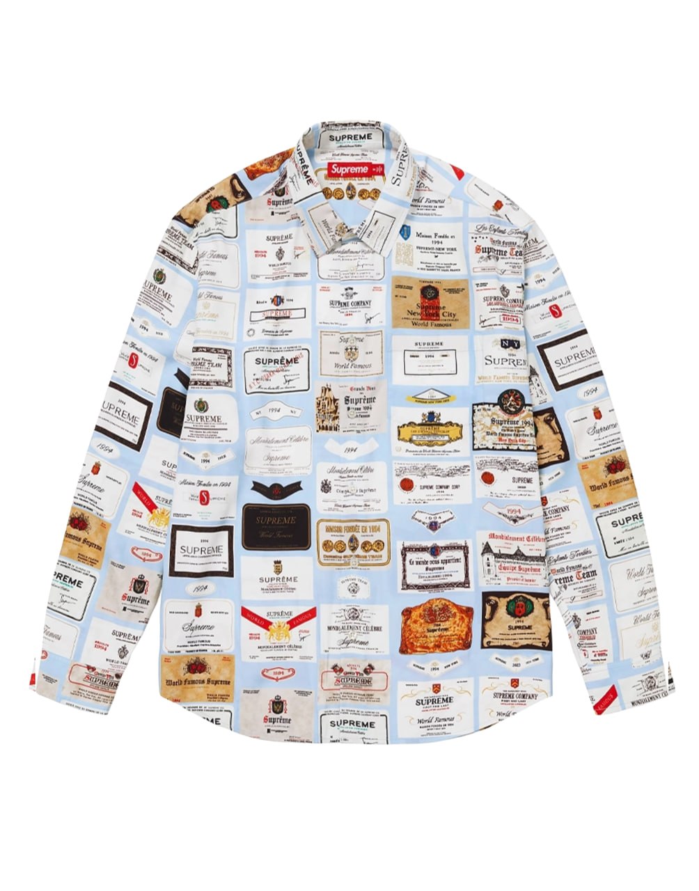 SUPREME LABELS SHIRT BLUE