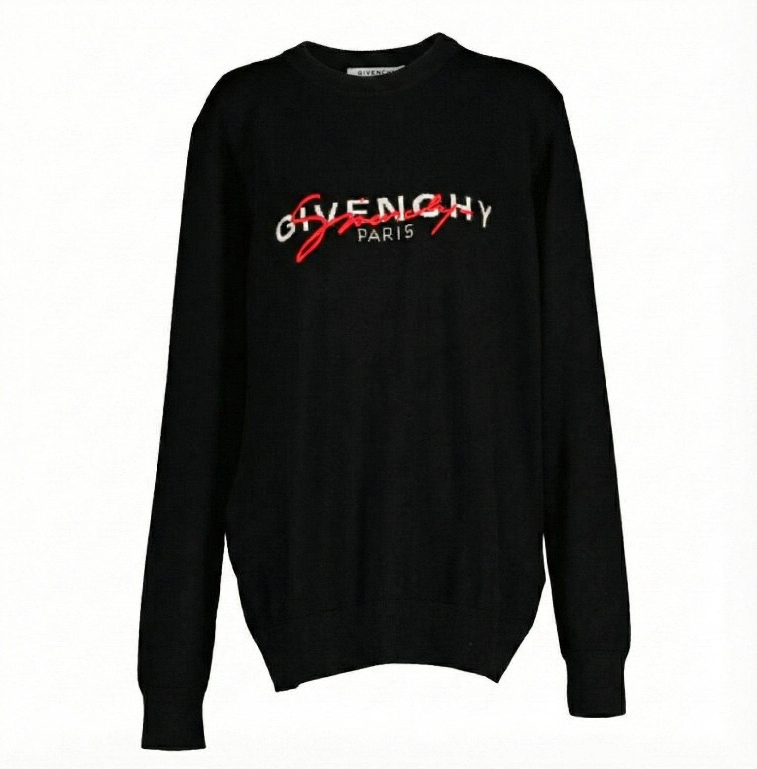 Givenchy GIVENCHY BLACK LOGO WOOL SWEATER