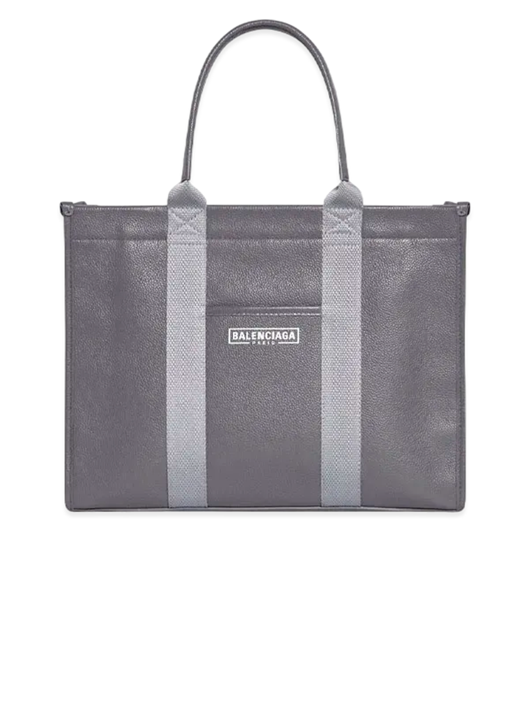 Balenciaga BALENCIAGA NAVY CABAS S LEATHER TOTE GRAY