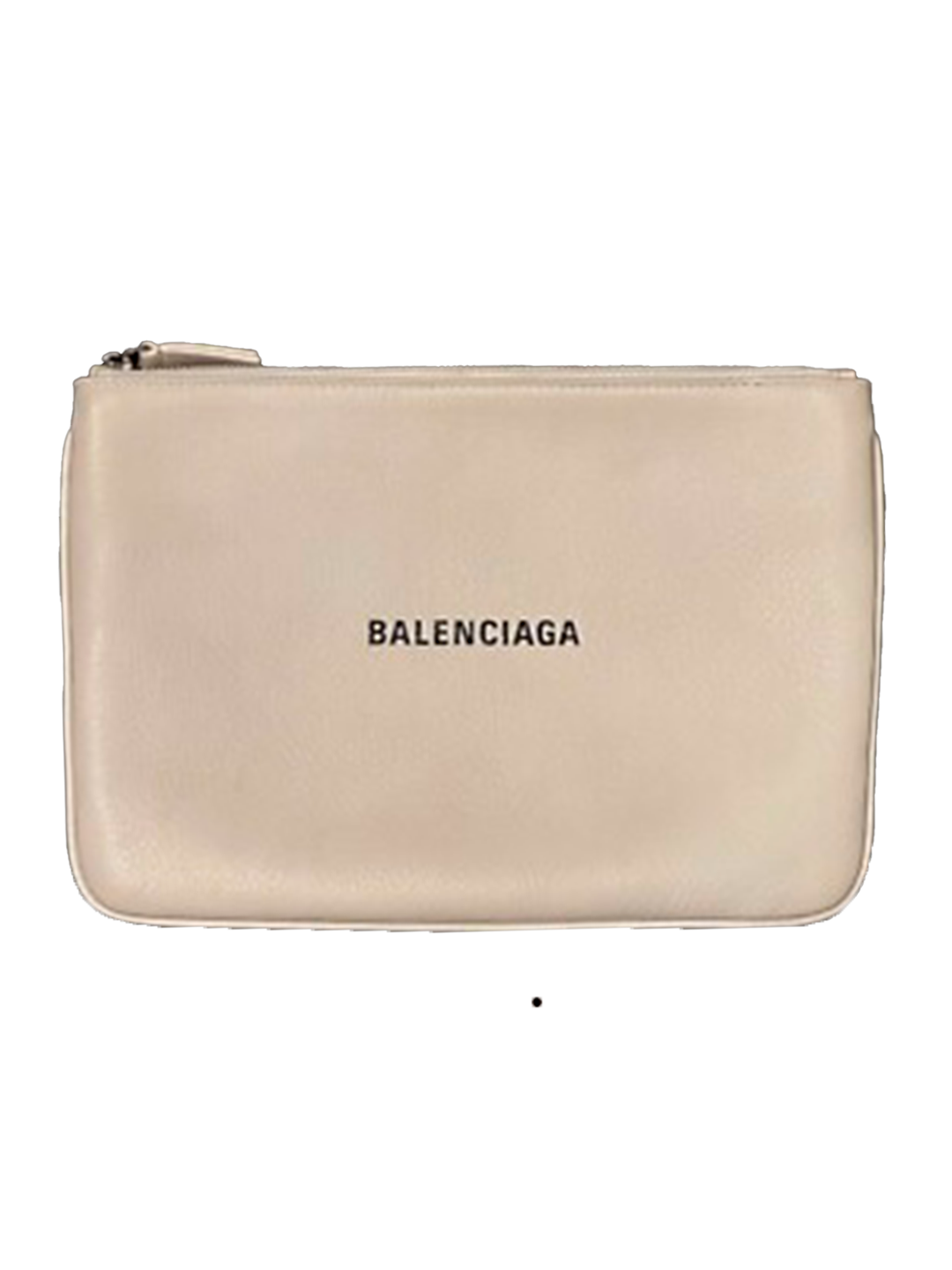 Balenciaga BALENCIAGA EVERYDAY LOGO ZIP POUCH GOLD WITH WRISTLET