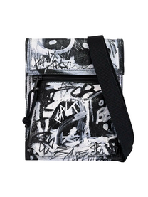 Balenciaga BALENCIAGA EXPLORER SMALL POUCH WITH STRAP GRAFFITI WHITE