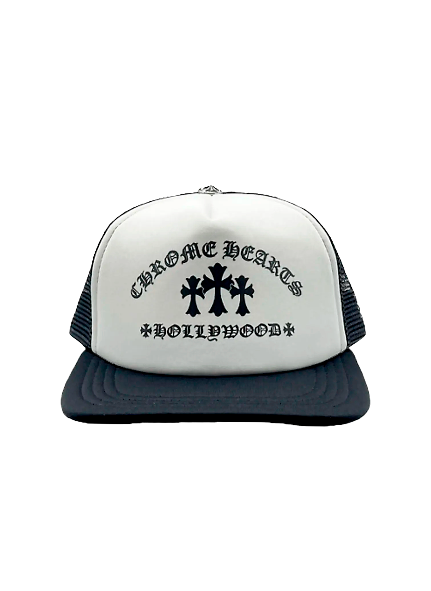 Chrome Hearts GORRA TRUCKER CHROME HEARTS BLANCA/NEGRA – ARCO "CHROME HEARTS"
