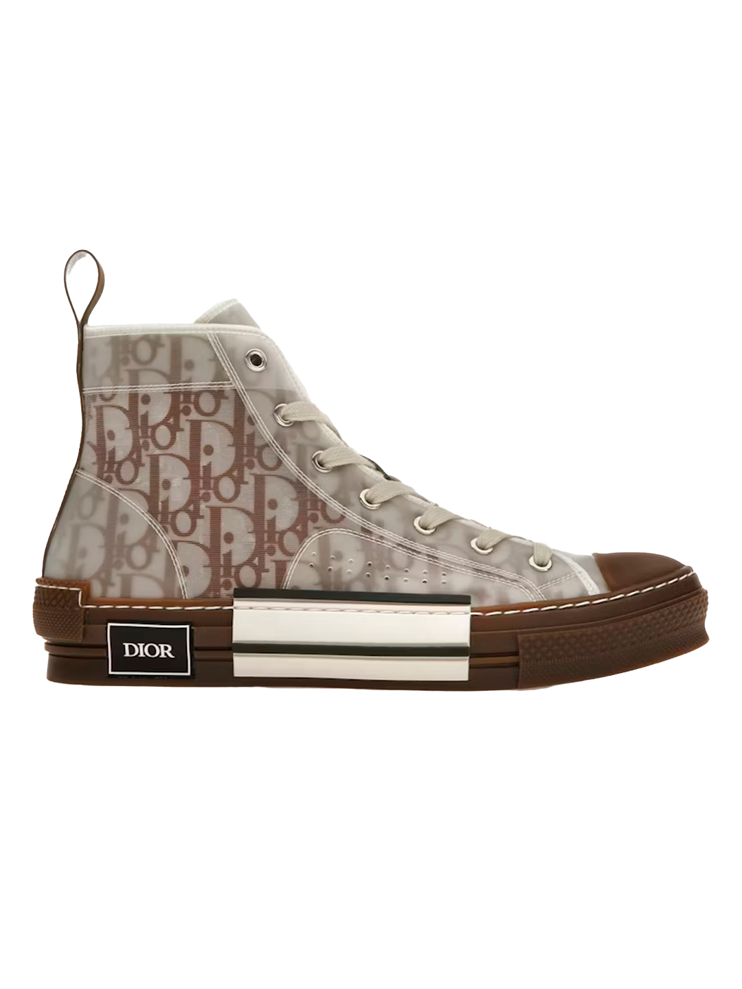 Dior DIOR B23 HIGH TOP SNEAKER COFFEE WHITE