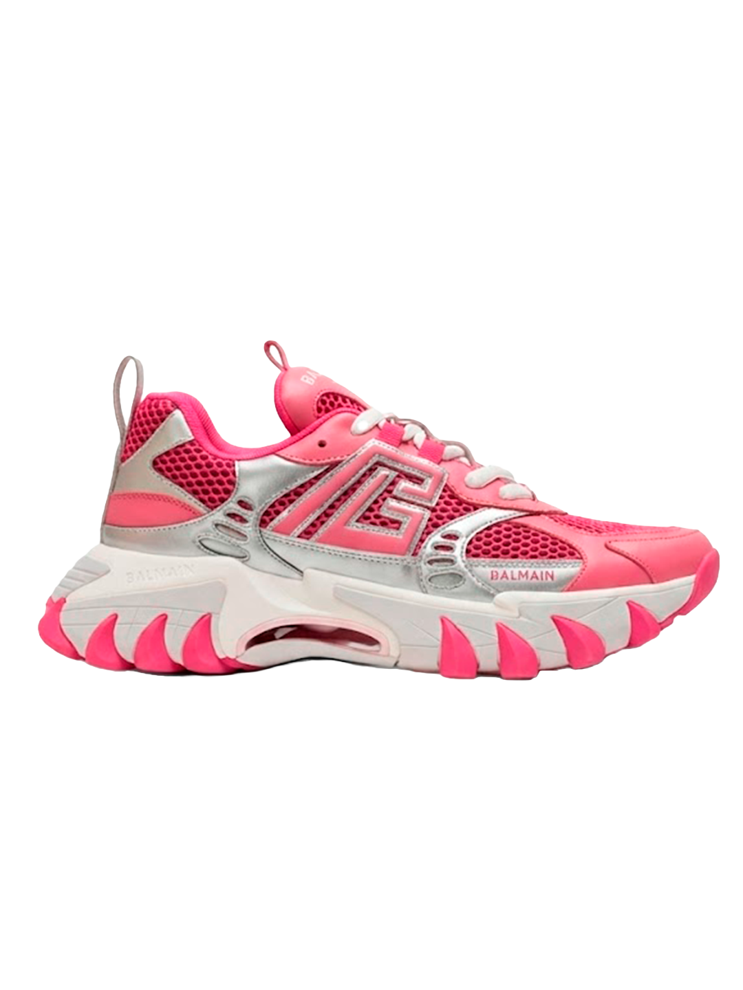 Balmain BALMAIN PINK MESH LOW-TOP SNEAKER