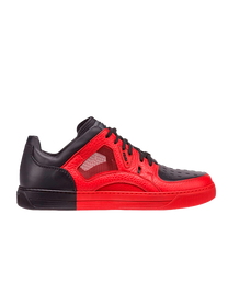 Fendi BUY FENDI LEATHER LOGO PERFORATED SNEAKER 'RED BLACK