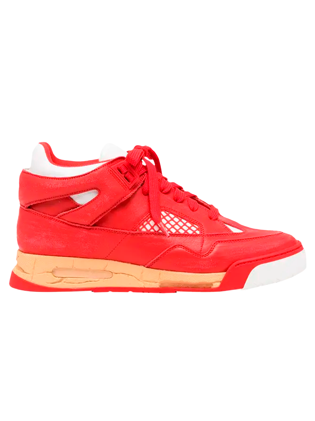 Maison Margiela MAISON MARGIELA MEN'S RED DEADSTOCK LEATHER TRAINERS