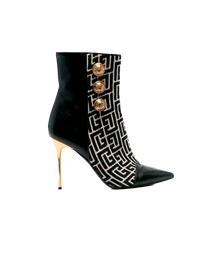 Balmain BALMAIN JACQUARD MONOGRAM BOOTS